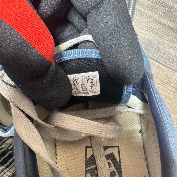 Vans Old Skool Navy/Light Blue Canvas/Suede Sneakers Women's Size 8 - Picture 5 of 7